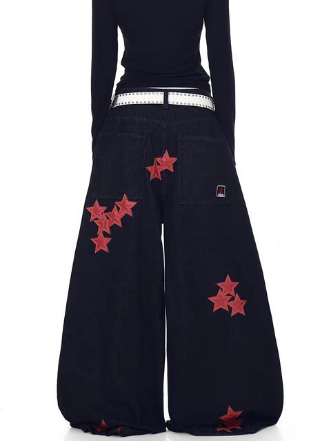 All-American Grunge Flares Wide-Leg Denim Pant