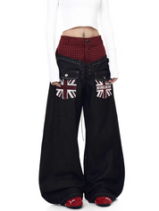 Union Code Flannel Patch Jeans