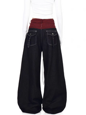 Union Code Flannel Patch Jeans