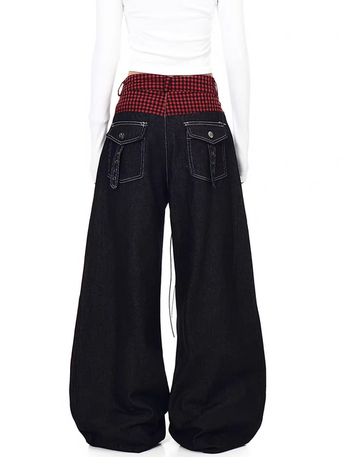 Union Code Flannel Patch Jeans