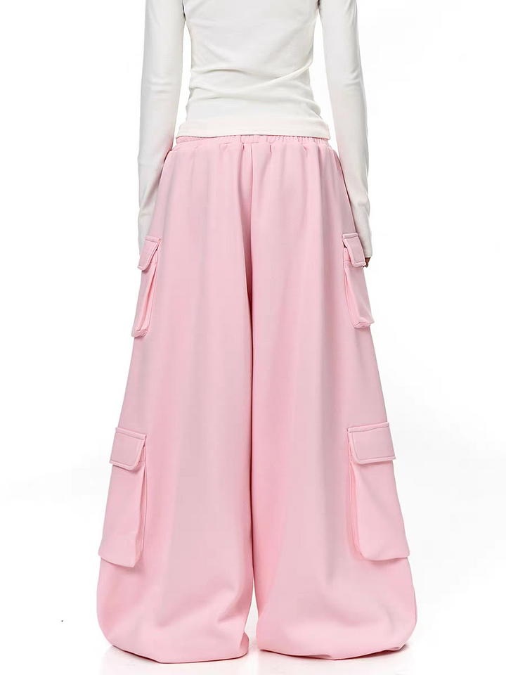 GKIKZ BLUSH DROP HEAVY FLEECE-LINED CARGO PANTS