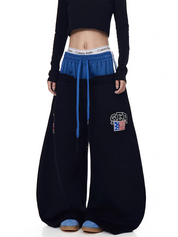 Ser Patch Double Waist-Leg Sweatpants