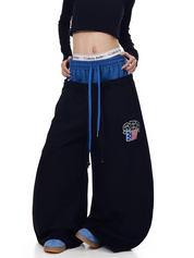 Ser Patch Double Waist-Leg Sweatpants