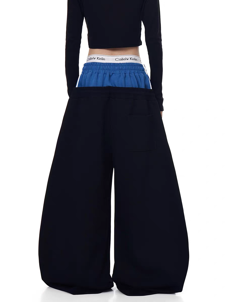 Ser Patch Double Waist-Leg Sweatpants