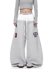 Ser Patch Double Waist-Leg Sweatpants