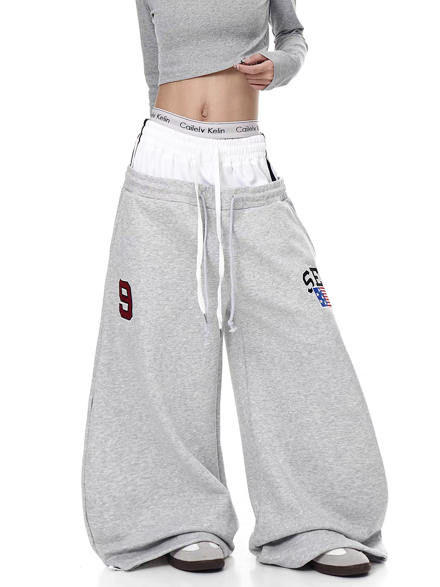 Ser Patch Double Waist-Leg Sweatpants