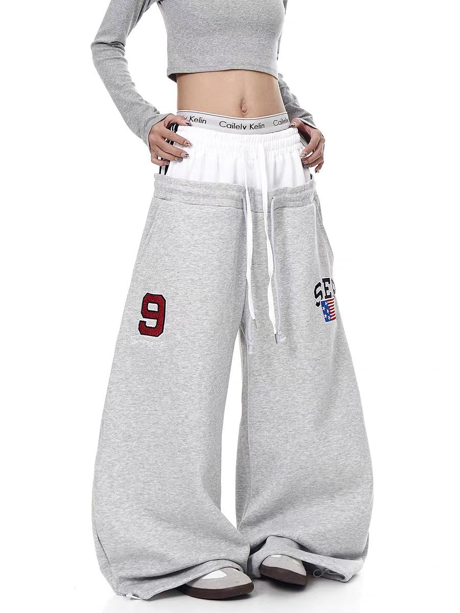 Ser Patch Double Waist-Leg Sweatpants