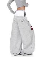 Ser Patch Double Waist-Leg Sweatpants