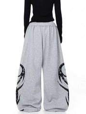 GKIKZ TRIBAL PRINT RELAXED FIT SWEATPANTS
