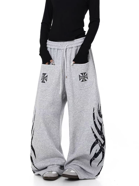 Tribal Print Relaxed Fit Sweatpants