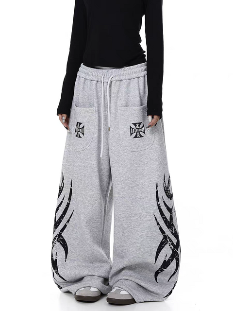 Tribal Print Relaxed Fit Sweatpants