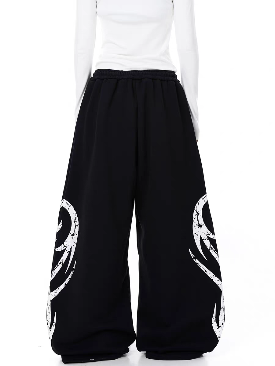 GKIKZ TRIBAL PRINT RELAXED FIT SWEATPANTS