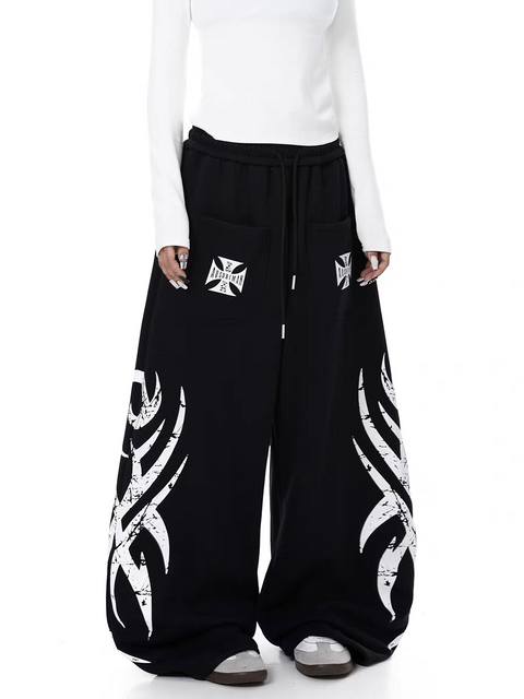 Tribal Print Relaxed Fit Sweatpants