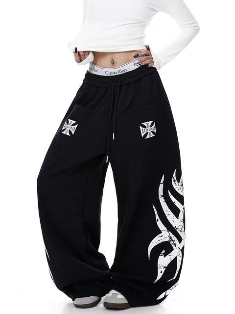 Tribal Print Relaxed Fit Sweatpants