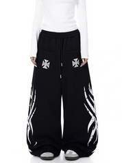 GKIKZ TRIBAL PRINT RELAXED FIT SWEATPANTS
