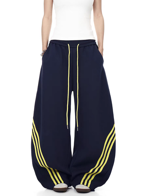 Triplane Wide-Leg Track Pants
