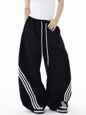 Triplane Wide-Leg Track Pants