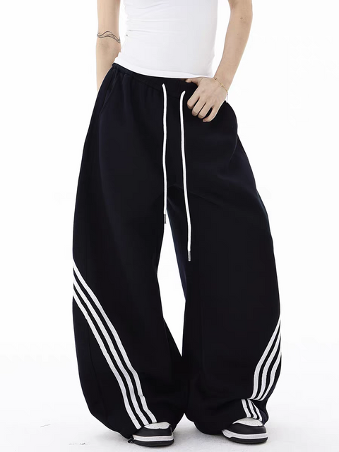 Triplane Wide-Leg Track Pants
