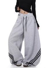 Triplane Wide-Leg Track Pants