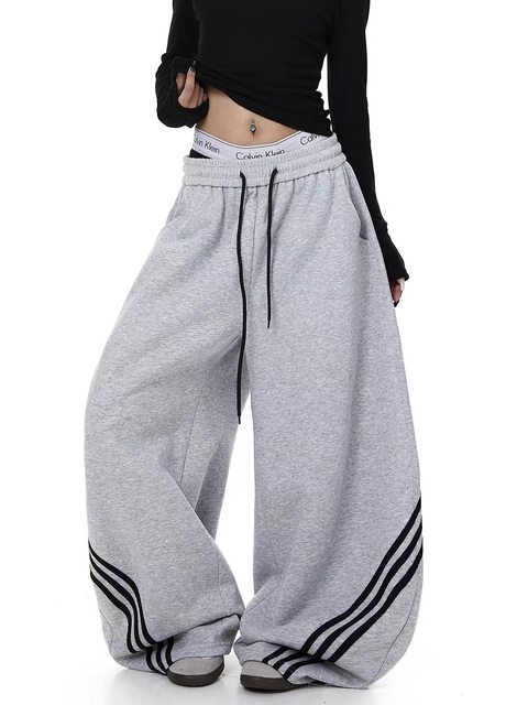 Triplane Wide-Leg Track Pants