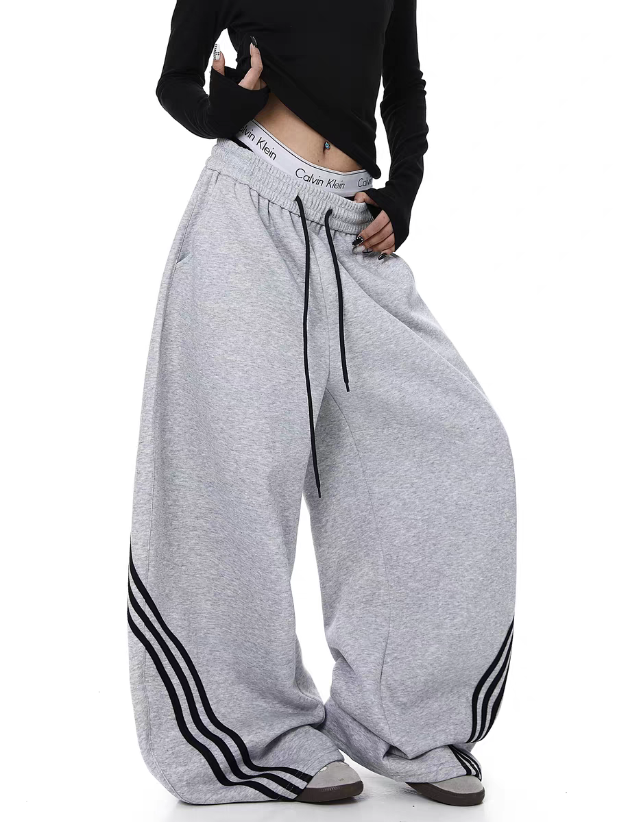 Triplane Wide-Leg Track Pants