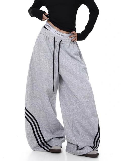 Triplane Wide-Leg Track Pants