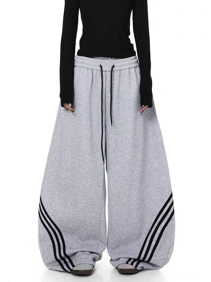 Triplane Wide-Leg Track Pants
