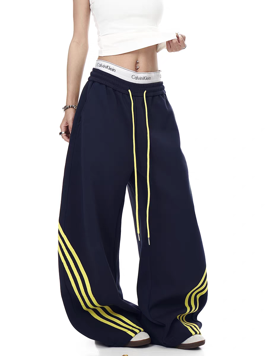 Triplane Wide-Leg Track Pants