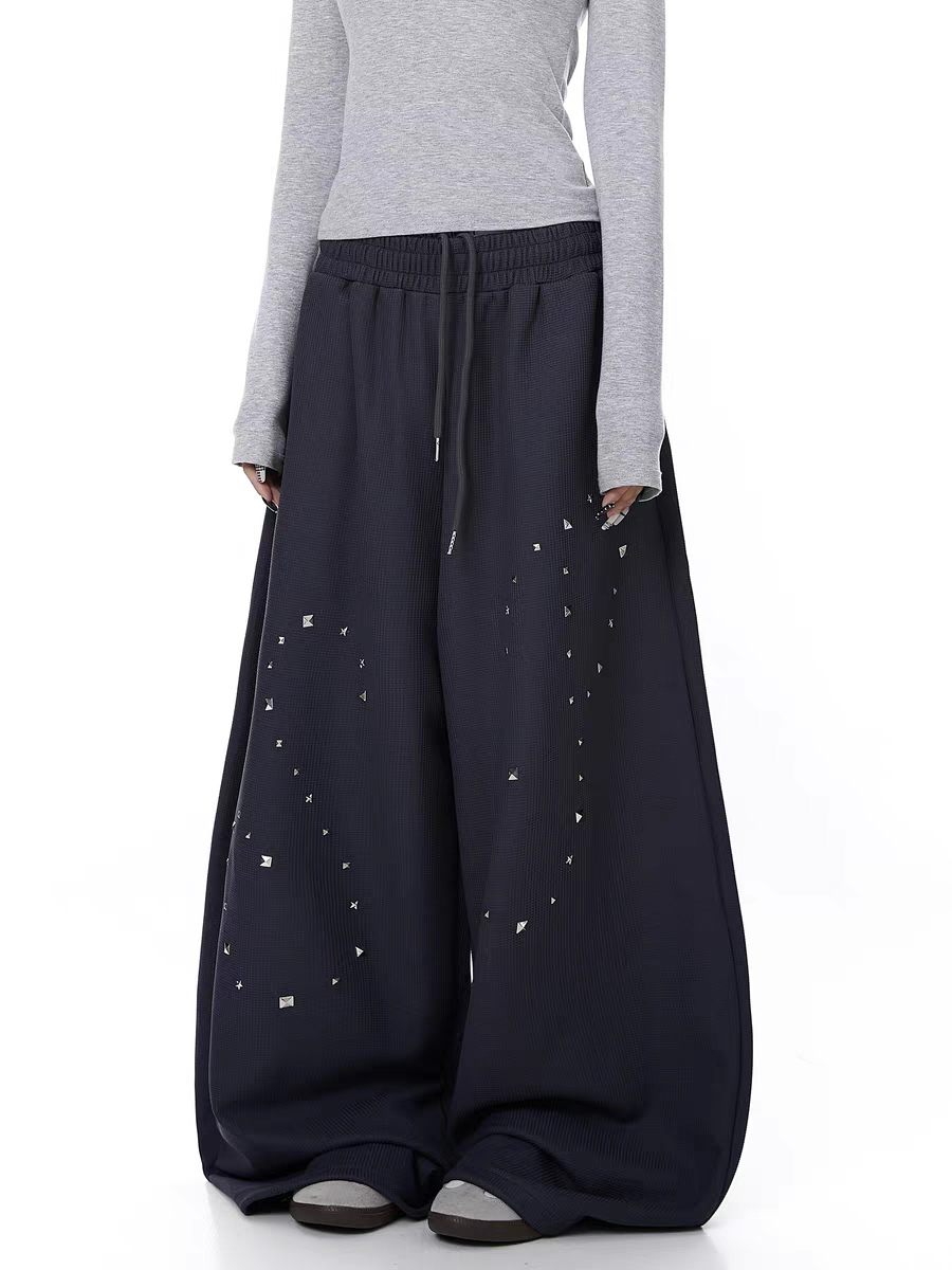 GKIKZ SP² REFLECTIVE RHINESTONE WIDE-LEG SWEATPANTS