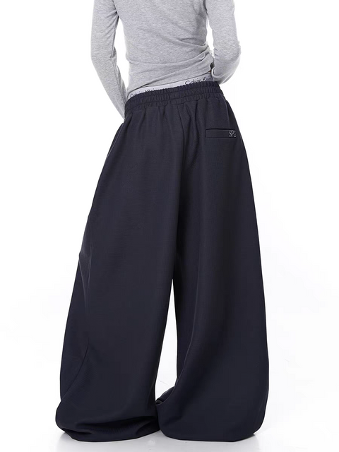 SP² Reflective Rhinestone Wide-Leg Sweatpants