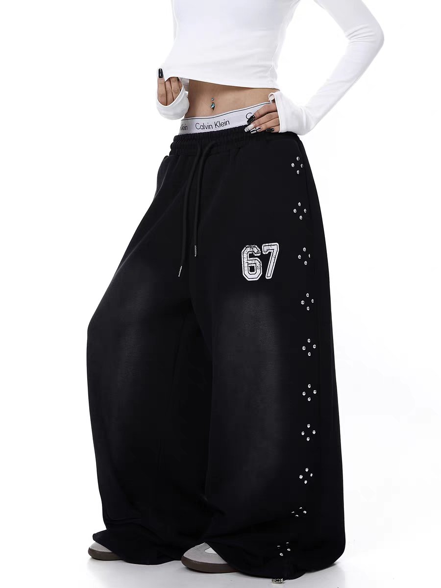 GKIKZ 67 SPARK WIDE-LEG CROPPED PANTS