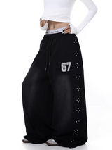 GKIKZ 67 SPARK WIDE-LEG CROPPED PANTS
