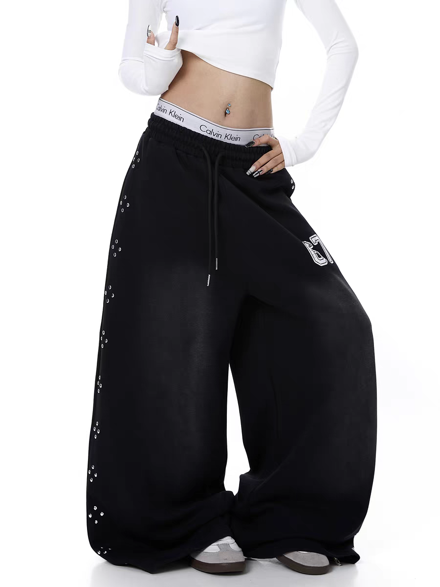 GKIKZ 67 SPARK WIDE-LEG CROPPED PANTS
