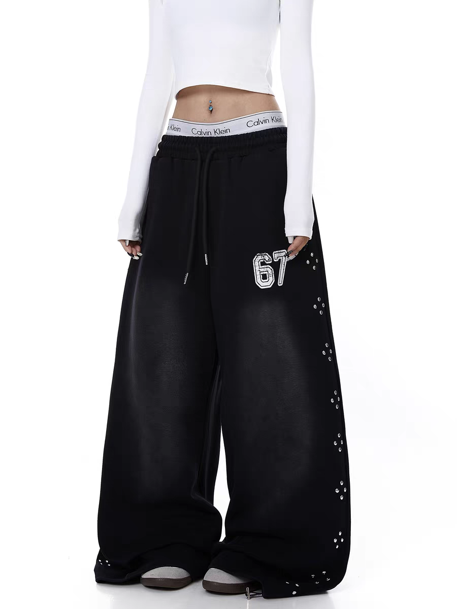 GKIKZ 67 SPARK WIDE-LEG CROPPED PANTS