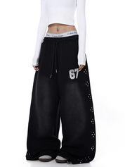 GKIKZ 67 SPARK WIDE-LEG CROPPED PANTS