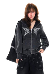 GKIKZ STARGAZER RHINESTONE HOODIE - COZY LIMITED EDITION