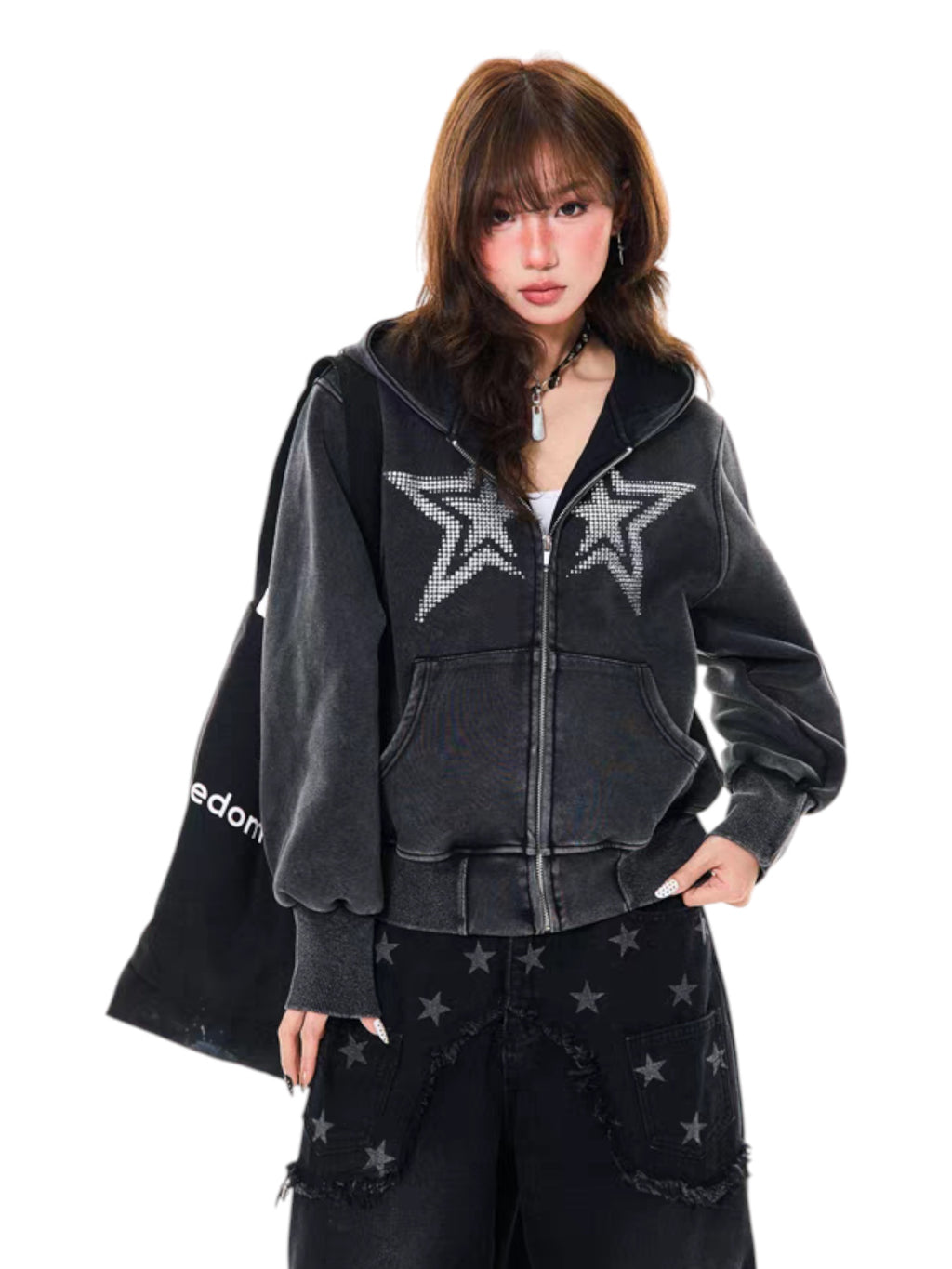 Stargazer Rhinestone Hoodie - Cozy Limited Edition