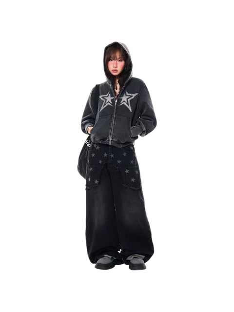 Stargazer Rhinestone Hoodie - Cozy Limited Edition