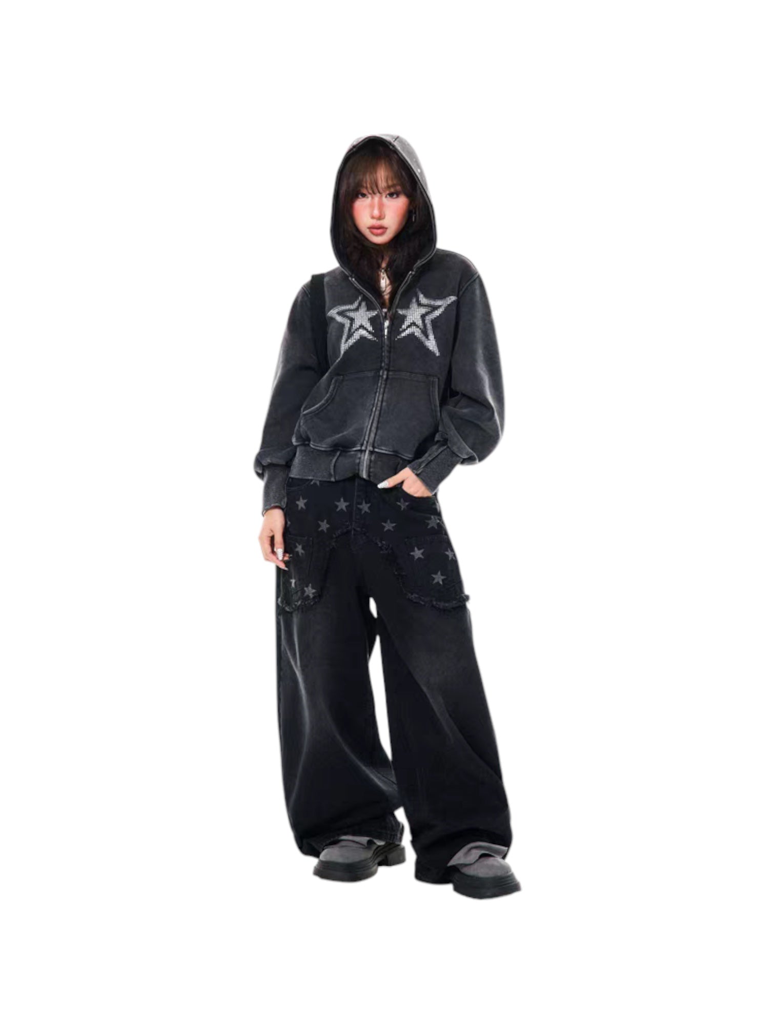 GKIKZ STARGAZER RHINESTONE HOODIE - COZY LIMITED EDITION