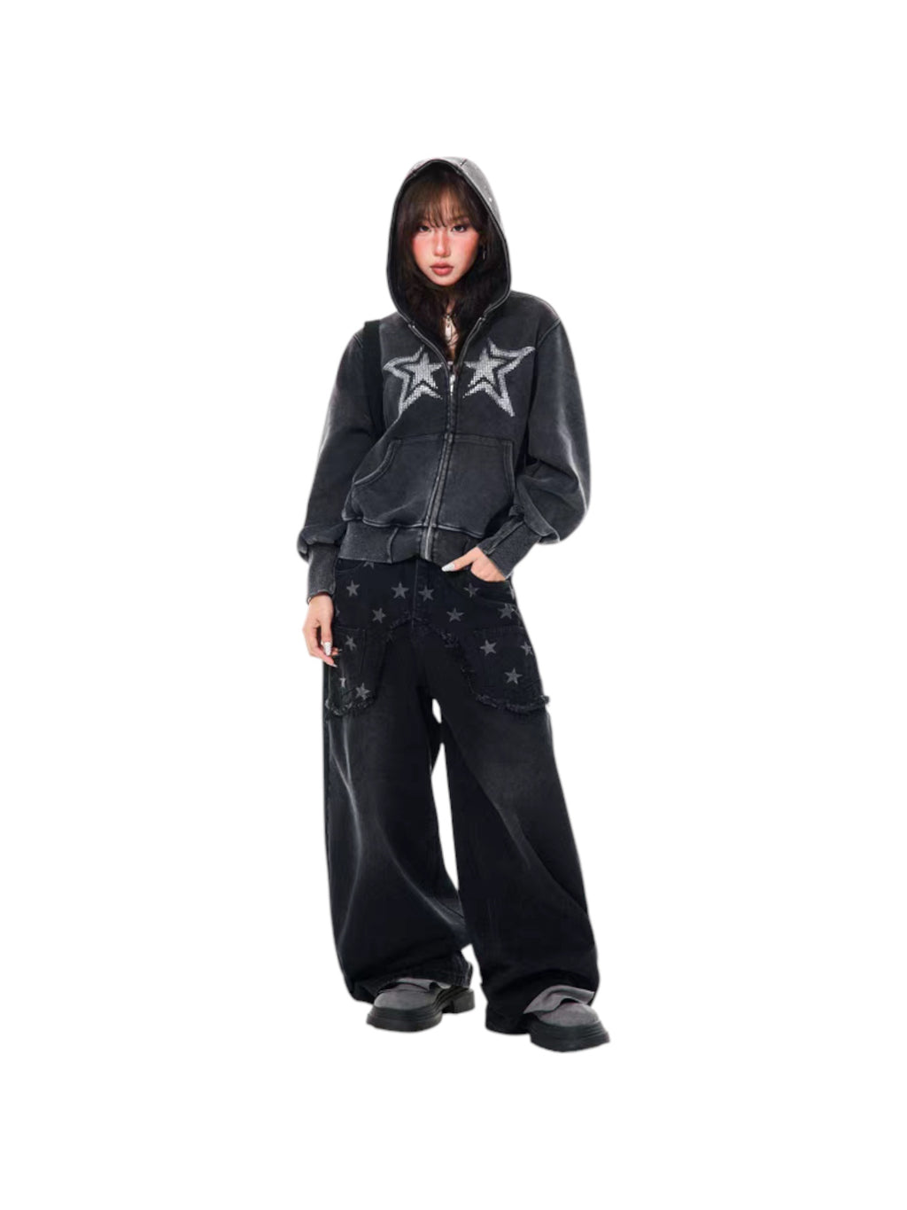Stargazer Rhinestone Hoodie - Cozy Limited Edition
