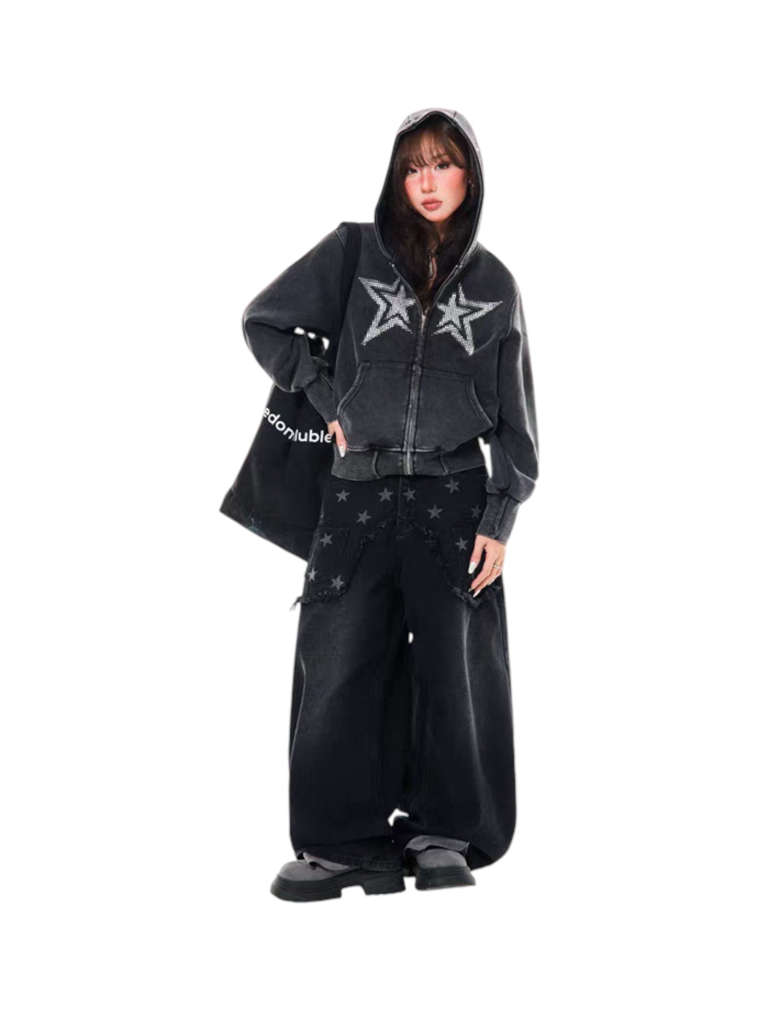 GKIKZ STARGAZER RHINESTONE HOODIE - COZY LIMITED EDITION