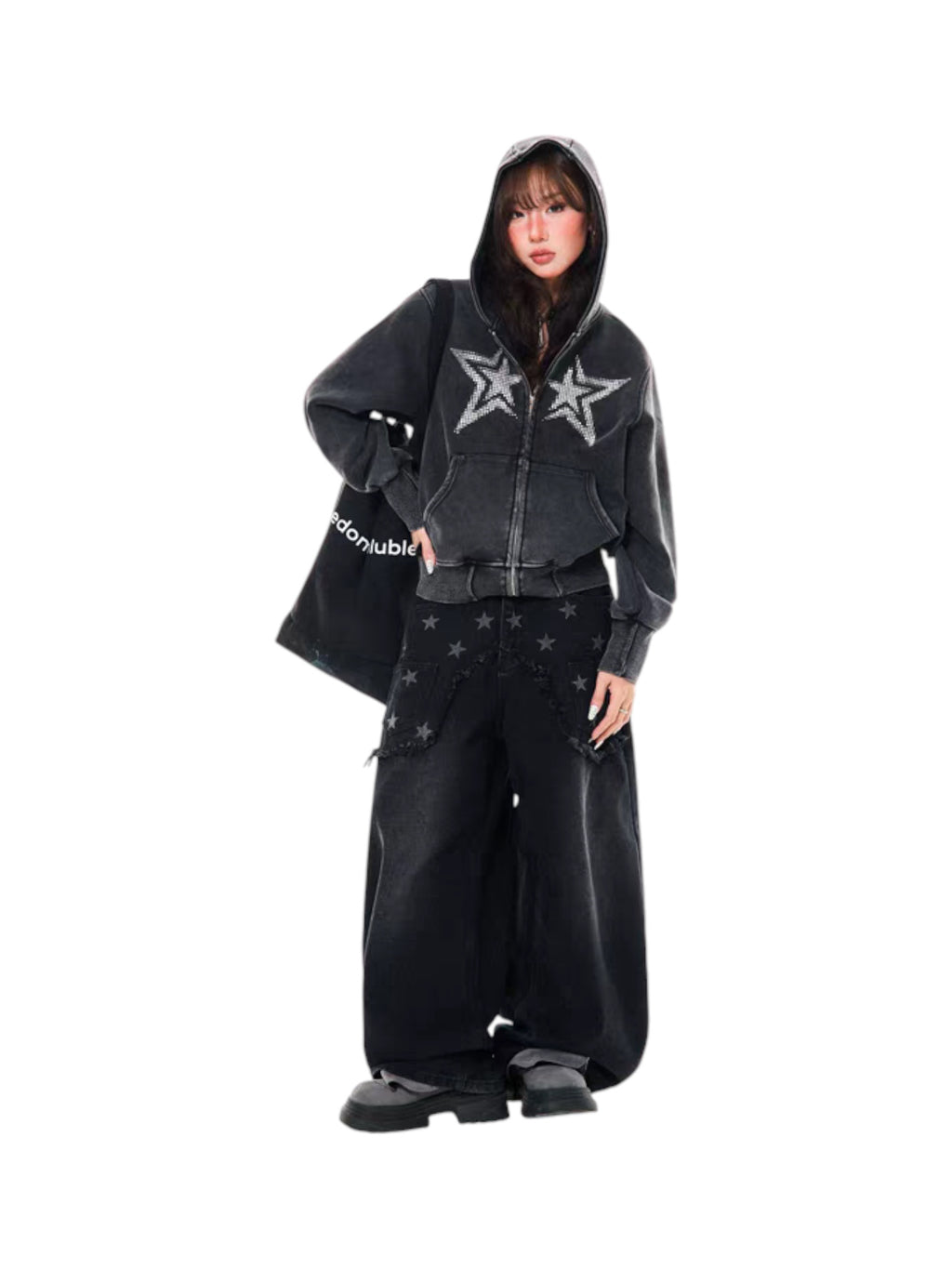 Stargazer Rhinestone Hoodie - Cozy Limited Edition