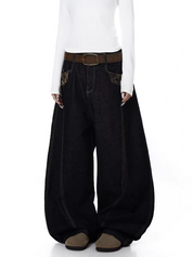 Vintage Distressed Scimitar Denim