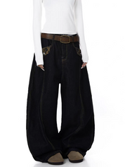 Vintage Distressed Scimitar Denim