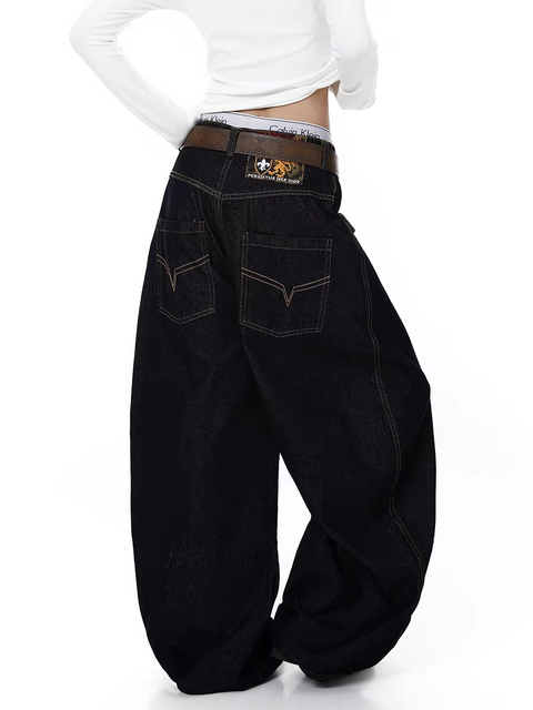 Vintage Distressed Scimitar Denim