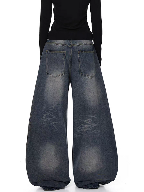 Rivet Deconstructed Distressed Denim Jeans
