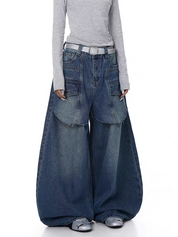 Deconstructed Patchwork Bootcut Heavy Denim