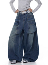 Deconstructed Patchwork Bootcut Heavy Denim
