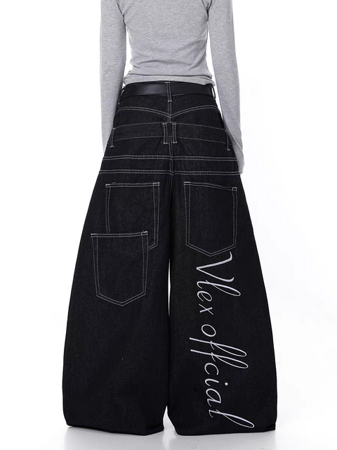 Dual Waist Scissor Cut Heavy Denim
