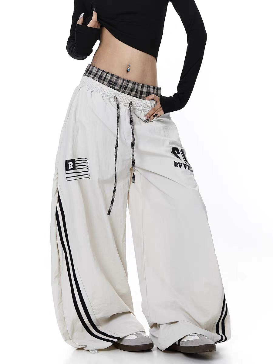 GKIKZ DUAL-WAIST STRIPES JOGGERS